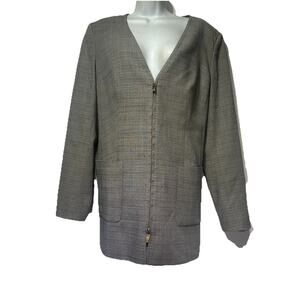 ESCADA wool silk full zip womens blazer jacket size 42